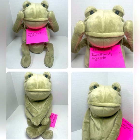 BNWT JELLYCAT FERGUS FROG BASKET STUFFER W PURCHASE RECEIPTS - Picture 13 of 16